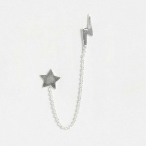 Sterling Silver Star Bolt Chain